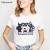 Lover dog animal print t-shirt graphic tees